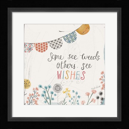 Framed Weeds and Wishes Print