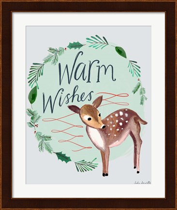 Framed Warm Wishes Fawn Print