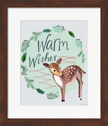 Framed Warm Wishes Fawn Print