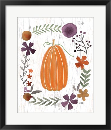 Framed Autumn Pumpkin Print