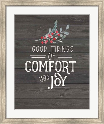 Framed Comfort and Joy Print
