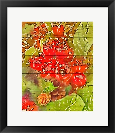 Framed Holly and Berries Print