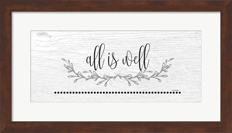 Framed All is Well Print