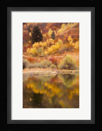 Framed Hillside Reflection Print