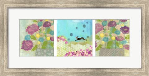 Framed Purple and Yellow Floral I Print