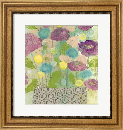 Framed Purple and Yellow Floral II Print