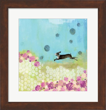 Framed Purple and Yellow Bunny Print