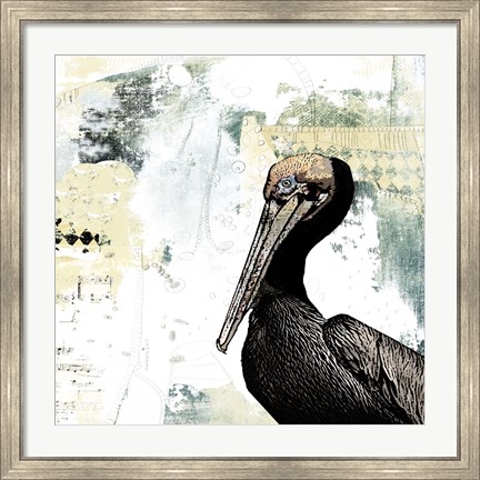 Framed Pelican Palm Print