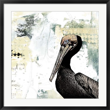 Framed Pelican Palm Print