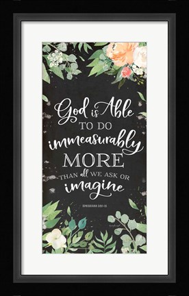 Framed God is Able Print