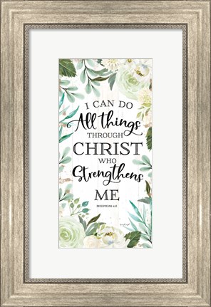 Framed I Can Do All Things Through Christ II Print