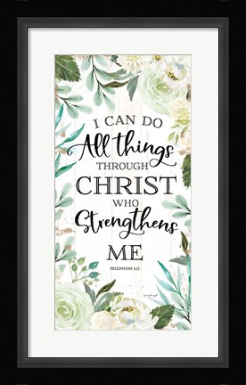 Framed I Can Do All Things Through Christ II Print