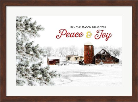 Framed Peace and Joy Barn Print