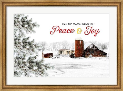 Framed Peace and Joy Barn Print