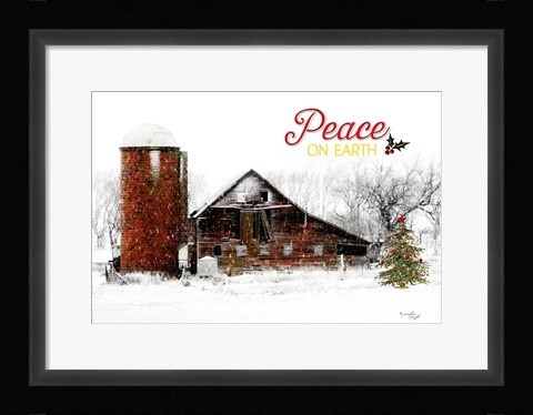 Framed Peace on Earth Barn Print