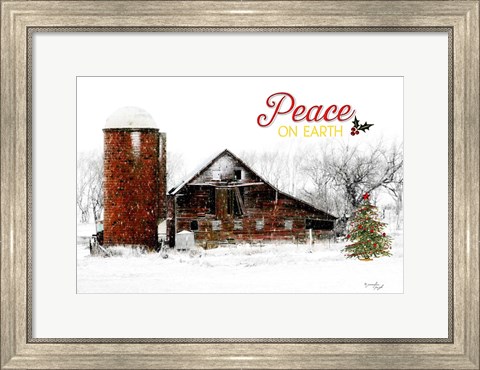Framed Peace on Earth Barn Print