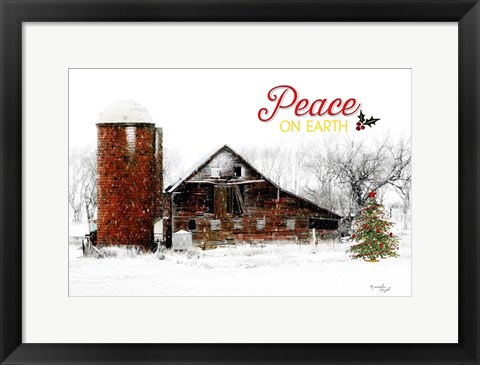 Framed Peace on Earth Barn Print