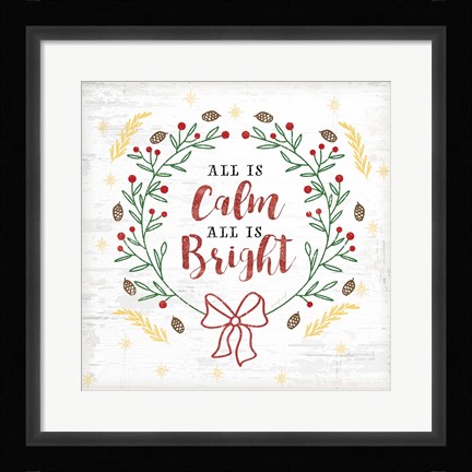 Framed All is Calm Print