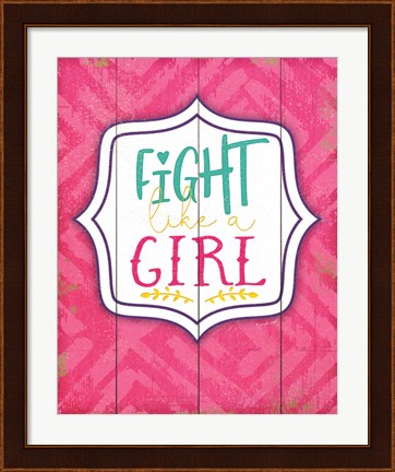 Framed Fight Like a Girl Print