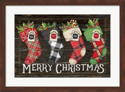 Framed Merry Stockings Print