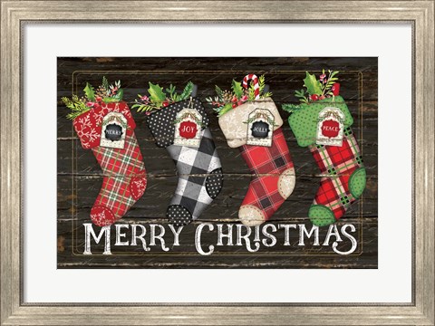 Framed Merry Stockings Print