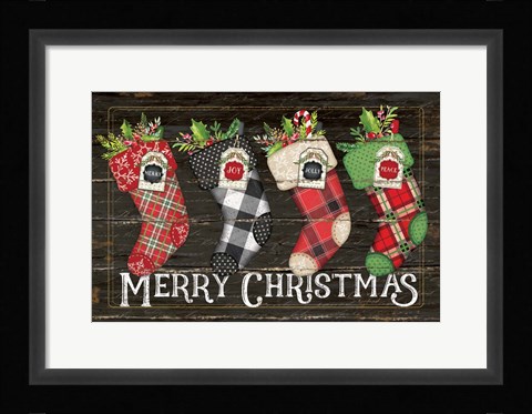 Framed Merry Stockings Print