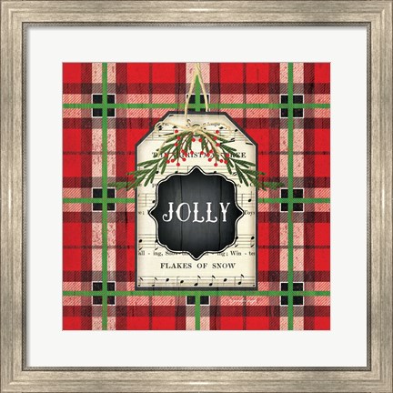 Framed Jolly Christmas Plaid Print