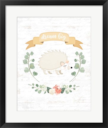 Framed Sweet Little Hedgehog Print