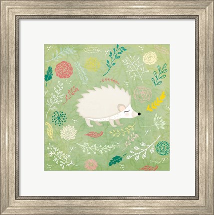 Framed Woodland Hedgehog Print