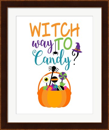 Framed Witch Way to Candy Print