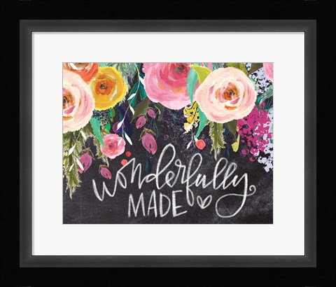 Framed Wonderfully Made Print