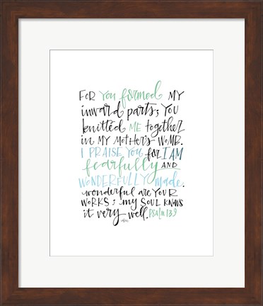 Framed Psalm 139 Color Print