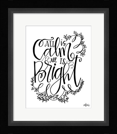Framed All is Calm Print
