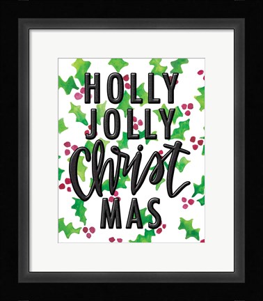 Framed Holly Jolly Print