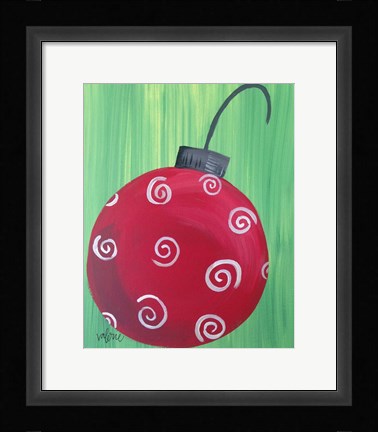 Framed Red Ornament Print