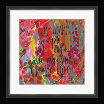 Framed My Heart Leaps Print