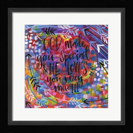 Framed God Made You Special Print
