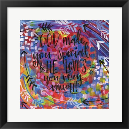 Framed God Made You Special Print