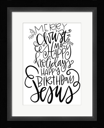 Framed Merry Christmas Print