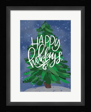 Framed Happy Holidays Print