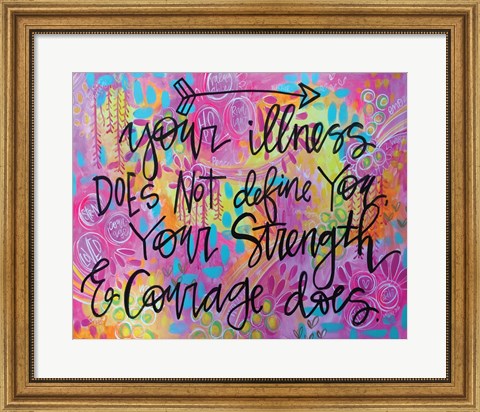 Framed Strength and Courage Print