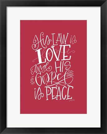 Framed As I Love You Print