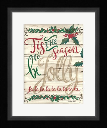 Framed Tis the Season Shiplap Print