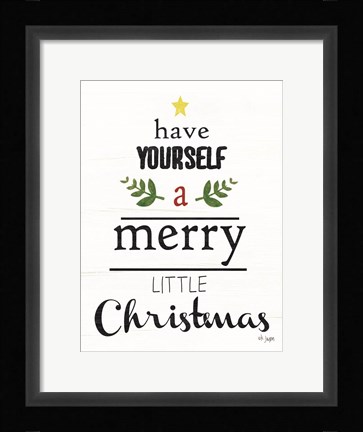 Framed Merry Little Christmas Print