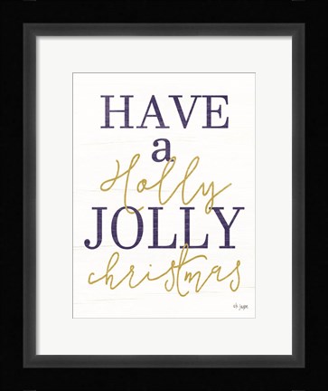 Framed Holly Jolly Christmas Print