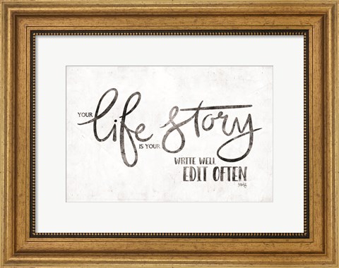 Framed Life Story Print