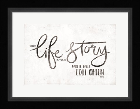 Framed Life Story Print