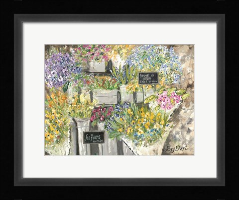 Framed French Flower Market Print