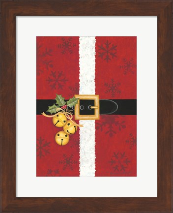 Framed Jingle Bell Santa Print