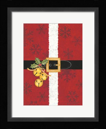 Framed Jingle Bell Santa Print